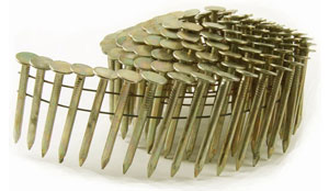 COIL ROOFING NAILS, HIGH WIRE 15°