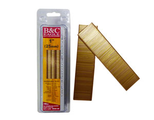 1/4" NARROW CROWN 18GA. STAPLES (SENCO STYLE), CLAMSHELL