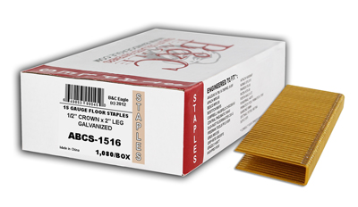 15 GAUGE 1/2" CROWN FLOORING STAPLES, SMALL PACK